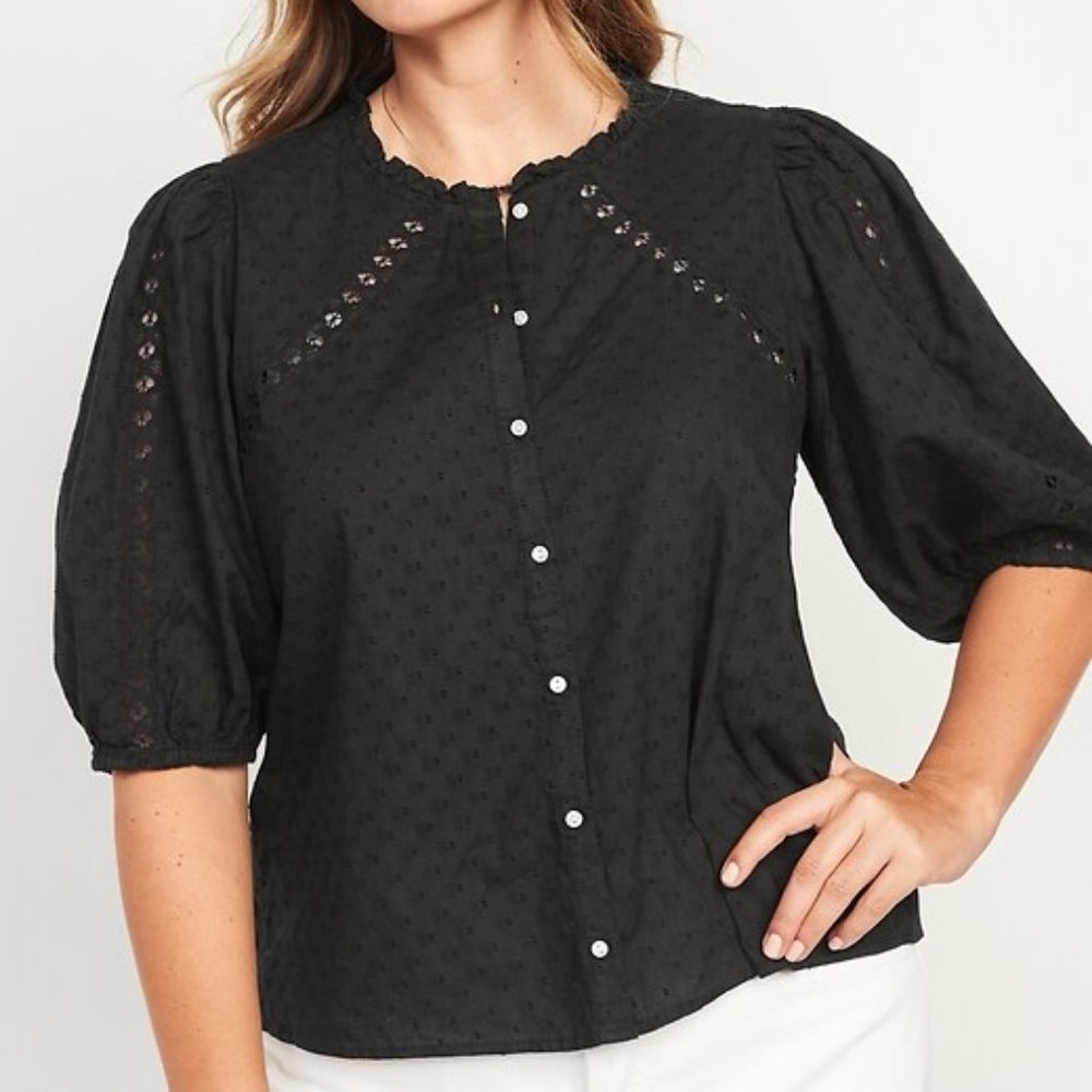 Old Navy puff sleeve Boho Blouse